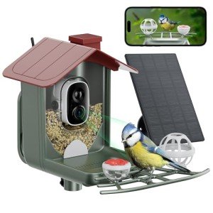 Solar Smart Bird Feeder with Camera and AI