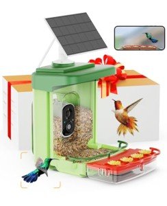 AI Bird Feeder with Camera - Solar Powered, WiFi