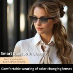 Bluetooth Sunglasses with Voice Assistant & Music