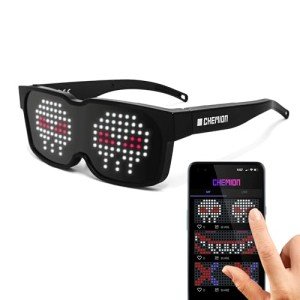 Customizable Bluetooth LED Glasses for Festive Fun