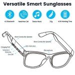 Smart Bone Conduction Glasses with Bluetooth Headphones