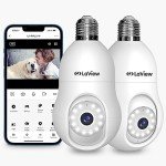 LaView 4MP 360° Wireless Security Cameras (2 Pack)