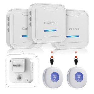 Wireless Caregiver Pager with 3 Receivers and SOS Buttons