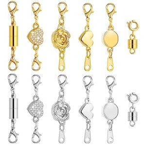 Paxcoo 12 Magnetic Locking Jewelry Clasps