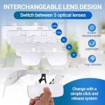 YOCTOSUN LED Headband Magnifier with Detachable Lenses