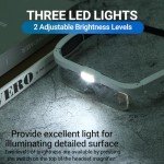 YOCTOSUN LED Headband Magnifier with Detachable Lenses