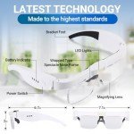 YOCTOSUN LED Headband Magnifier with Detachable Lenses