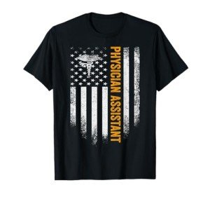 Patriotic Physician Assistant American Flag T-Shirt