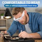 YOCTOSUN LED Headband Magnifier with Detachable Lenses