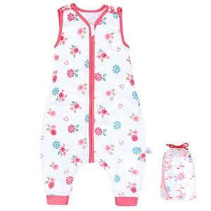 MooMoo Toddler Sleep Sack with Feet, Muslin Blanket
