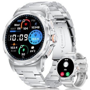 Men's Military Smart Watch with AMOLED Touchscreen