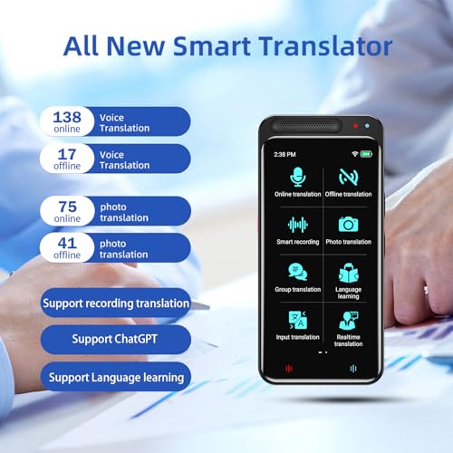 Angok AI Language Translator Device with 138 Languages