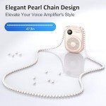 Pink Portable Voice Amplifier with Wired Microphone