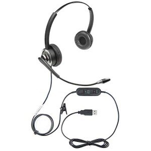 ECS WordCommander Dual Ear USB Voice Recognition Headset