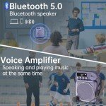 Purple Wireless Voice Amplifier with Dual Microphones