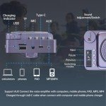 Purple Wireless Voice Amplifier with Dual Microphones