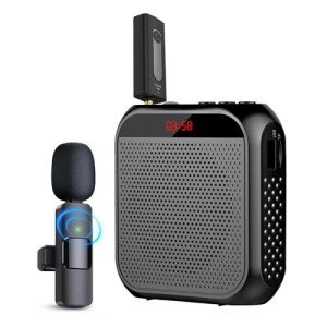 Jkoailiwi Mini Voice Amplifier with Wireless Mic