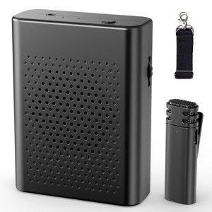 Portable Wireless Voice Amplifier with Lavalier Mic