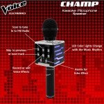 Voice Champ Deluxe Wireless Karaoke Microphone with LED Lights