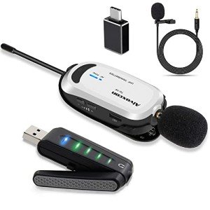 Alvoxcon Wireless Lapel Microphone for Easy Recording