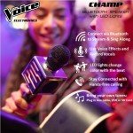 Voice Champ Deluxe Wireless Karaoke Microphone with LED Lights