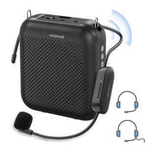 Wireless Voice Amplifier with 2 Headset Microphones