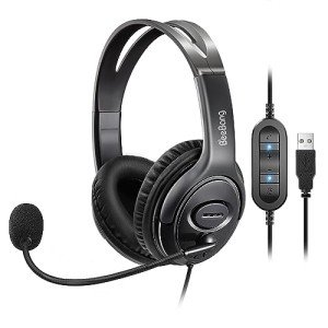Noise Cancelling USB Headset with Microphone