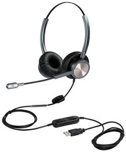 USB Headset with Microphone for PC and Laptop