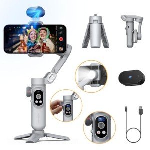 AOCHUAN AI Phone Gimbal Stabilizer with Fill Light