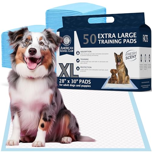 Ultra Absorbent Odor Control Training Pads For Dogs Leak-proof Quick Dry Gel â€“ Extra Large 30 x 28 Pee Pads - Fresh Scented - 50 Count, Pack of 1