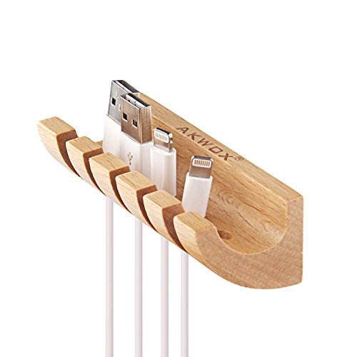 Akwox Wooden Cable Organizer and Cord Management System