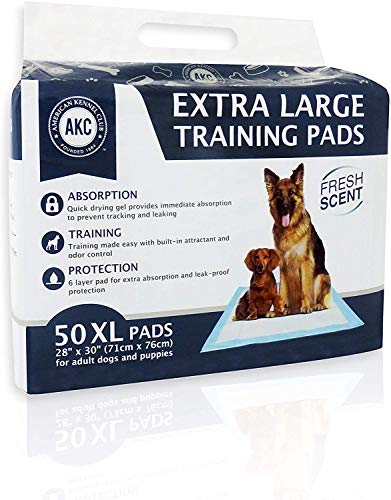 Ultra Absorbent Odor Control Training Pads For Dogs Leak-proof Quick Dry Gel â€“ Extra Large 30 x 28 Pee Pads - Fresh Scented - 50 Count, Pack of 1