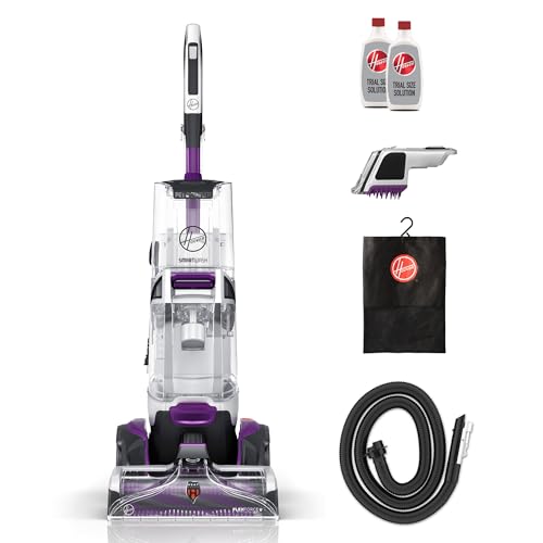 Hoover SmartWash Automatic Carpet Cleaner with Spot Chaser Stain Remover Wand, Shampooer Machine for Pets, FH53000PC, Purple