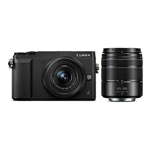Panasonic LUMIX GX85 4K Digital Camera, 12-32mm and 45-150mm Lens Bundle, 16 Megapixel Mirrorless Camera Kit, 5 Axis In-Body Dual Image Stabilization, 3-Inch Tilt and Touch LCD, DMC-GX85WK (Black)