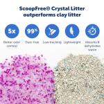 PetSafe ScoopFree Crystal Litter Tray Refills – Lavender Crystals, 3-Pack – Disposable Tray – Includes Leak Protection & Low Tracking Litter – Absorbs Odors on Contact