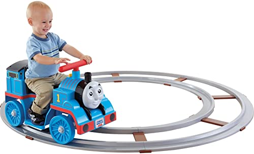 Fisher-Price Power Wheels Thomas and Friends Thomas Vehicle with Track, 6V Battery-Powered Ride-On Toy Train for Toddlers Ages 1 To 3 Years [Amazon Exclusive]