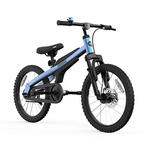 Segway Ninebot 18" Kids Bike Ages 5-10, w/ Aerospace Aluminum Frame, Enclosed Chain, Shock Absorbing Suspension, Disc Brakes and Kickstand - Blue