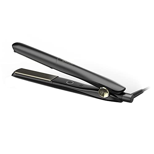 ghd Gold Styler | 1" Flat Iron Hair Straightener, Ceramic Straightening Iron Professional Styling Tool for Stronger Hair & More Color Protection | Black