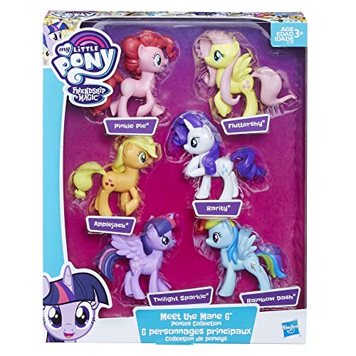 My Little Pony Toys Meet The Mane 6 Ponies Collection (Amazon Exclusive) Doll Playset