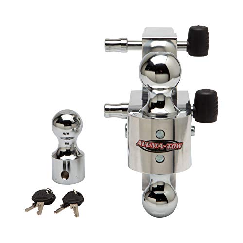 Aluma-Tow Adjustable Trailer Hitch Ball Mount, 6" Drop Ball Mount for 2" Receiver w/ 4pc Keyed Alike Set UT623410: Heavy-Duty, Sturdy Durable Construction, Tow up to 12,000 lbs GTW, Easy Installation
