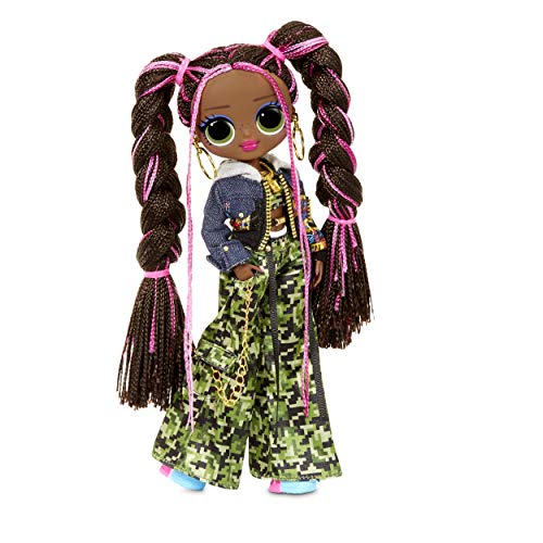 LOL Surprise OMG Remix Honeylicious Fashion Doll, Plays Music with 25 Surprises Including Shoes, Hair Brush, Doll Stand, Magazine, and Record Player Package - For Girls Ages 4+