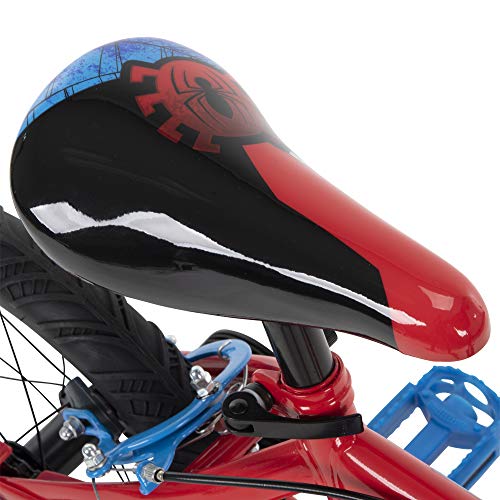 Huffy Marvel Spider-Man 12” Kid’s Bike with Training Wheels, Quick Connect Assembly, Red