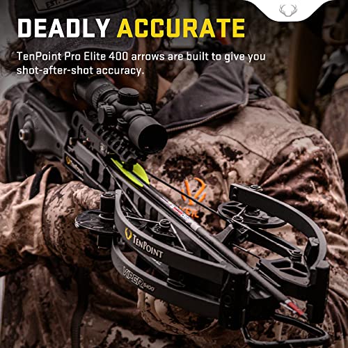 TenPoint Pro Elite 400 Alpha-Brite Lighted Carbon Crossbow Arrows 20" .003", 3 pack