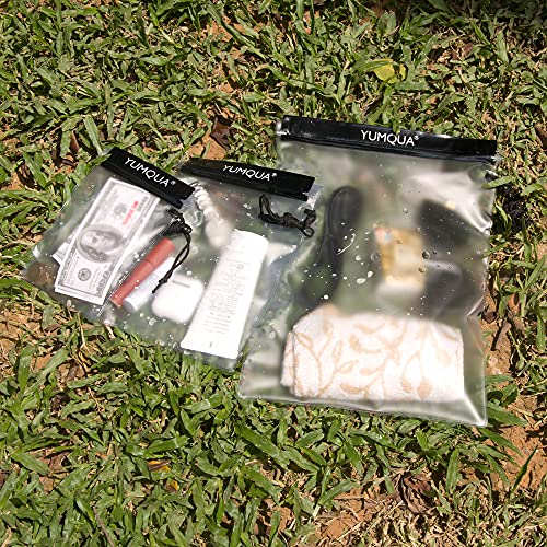 YUMQUA Clear Waterproof Bags, Water Tight Cases Pouch Dry Bags for Camera Mobile Phone Maps Pouch Kayak Military Boating Document Holder