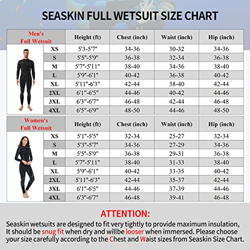 Mens 3mm Shorty Wetsuit, Full Body Diving Suit Front Zip Wetsuit for Diving Snorkeling Surfing Swimming (Men's Fullsuit, X-Small)