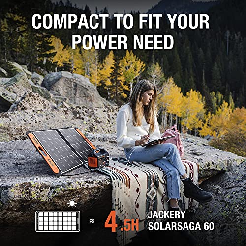 Jackery Portable Power Station Explorer 160, 167Wh Lithium Battery Solar Generator (Solar Panel Optional) Backup Power Supply with 110V/100W(Peak 150W) AC Outlet for Outdoors Camping Fishing Emergency