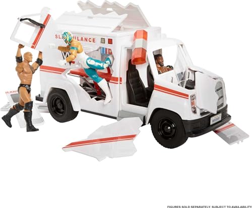 WWE Slambulance Wrekkin' Vehicle Breakaway Ambulance, for 6-Inch Action Figure [Amazon Exclusive]