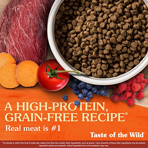 Taste of the Wild Grain Free High Protein Real Meat Recipe High Prairie Puppy Premium Dry Dog Food, 5lb