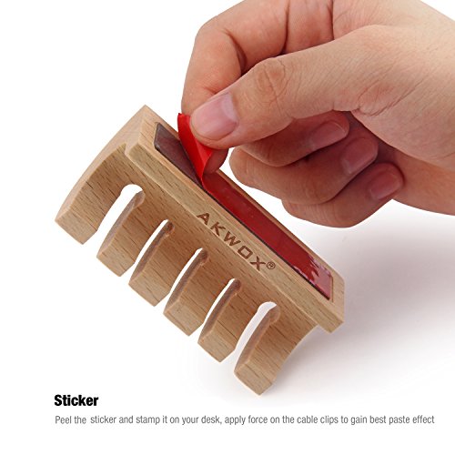 Akwox Wooden Cable Organizer and Cord Management System