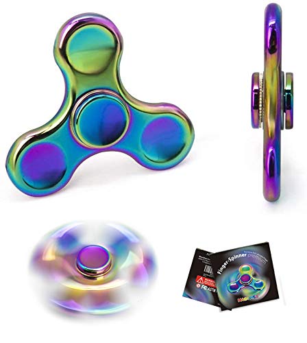 Rainbow Anti-Anxiety Fidget Spinner [Metal Fidget Spinner] Figit Hand Toy for Relieving Boredom ADHD, Anxiety Kit